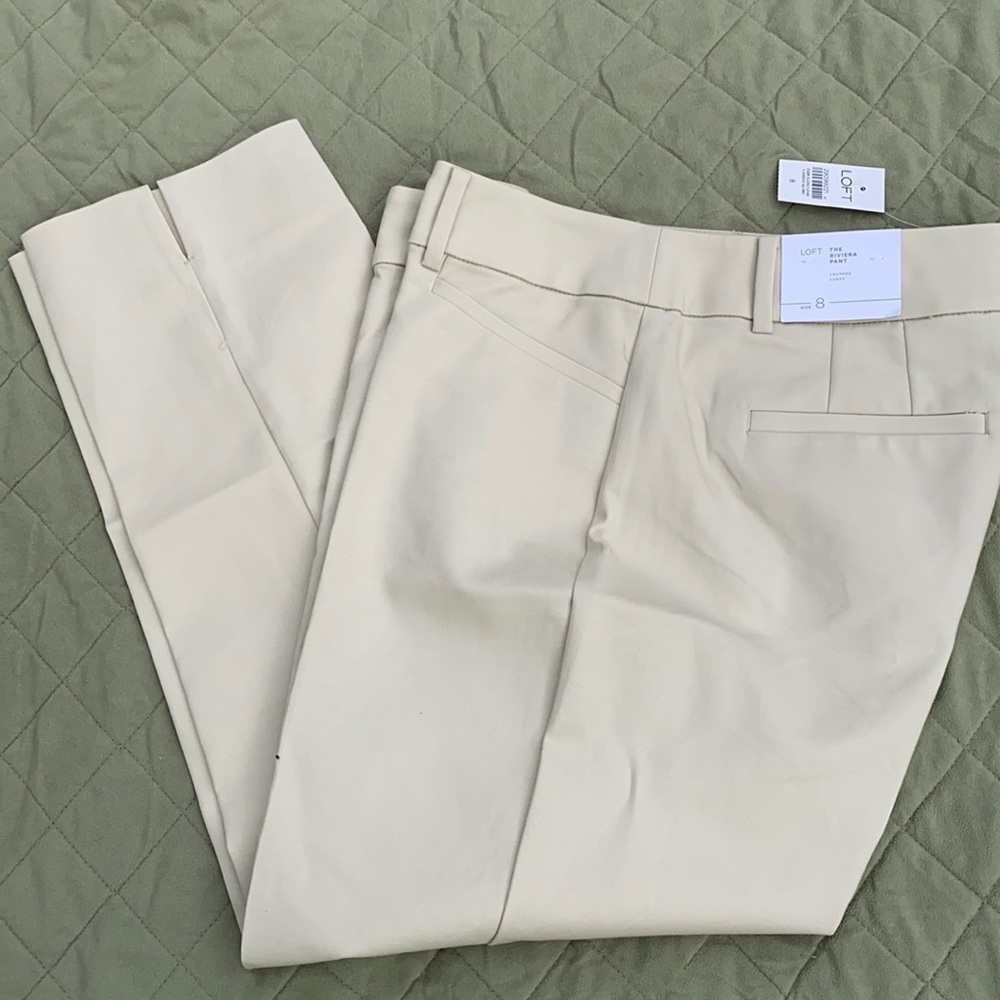 Loft Riviera Cropped Curvy pants